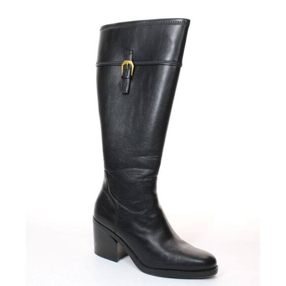 Franco Sarto Womens Adabella Black Riding Boots Size 10 Medium - Picture 2 of 4